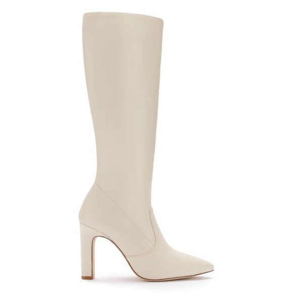 Larroude Christy Tall Boot Size 9 In Iced Vegan Stretch Leather High Heel - Picture 2 of 12